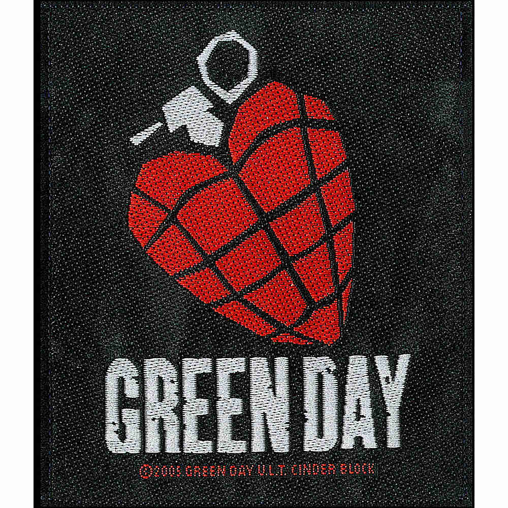 GREEN DAY グリーンデイ - HEART GRENADE / ワッペン - PGS